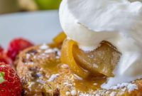 Flipped Caramel Apple French Toast Bake