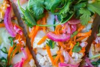 Tangy Thai Zucchini Pizza with Pickled Red Onions