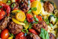 Speedy Italian Sausage Pasta with Burst Cherry Tomatoes