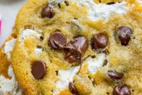 Gooey Marshmallow Creme Filled Chocolate Chip Cookies