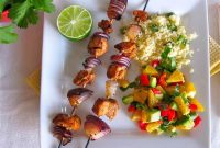 Succulent Chicken Kebabs with Bright Nectarine Salsa