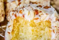 Crispy Almond Upside Down Cupcakes