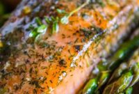 Effortless Sheet Pan Salmon with Golden Scalloped Potatoes and Crisp Asparagus