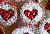 Valentine’s Chocolate Cheesecake Love Bites with Cherry Hearts