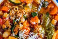 Hearty Sausage and Pesto Minestrone
