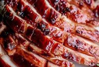 Sweet and Smoky Raspberry Chipotle Glazed Ham