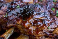 Honey Balsamic Glazed Slow Cooker Pork Ribs