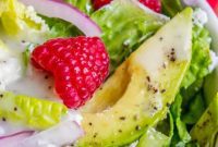 Vibrant Raspberry Avocado Salad with Poppyseed Vinaigrette