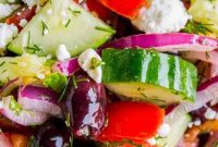 Greek Village Salad: Tomatoes, Cucumbers, and Feta Perfection