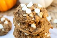 Cozy Pumpkin Oatmeal White Chocolate Chip Cookies