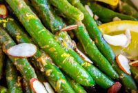 Bright Lemon Almond Green Beans