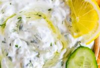 Refreshing Tzatziki with Warm Zaatar Pita Chips