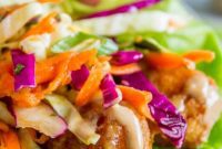 Crispy Fish Thai Peanut Lettuce Wraps