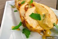 Luscious Chicken Cordon Bleu with Silken Wine Sauce