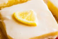 Bright Lemon Sheet Cake with Tangy Glaze