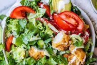 Golden Crispy Chicken Salad with Zesty Buttermilk Ranch