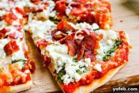 The Tuscan Garden Pizza: Spinach, Bacon, Feta, Sun-Dried Tomato Sauce