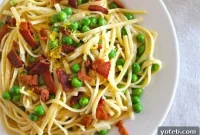 Zesty Lemon Bacon Pea Pasta