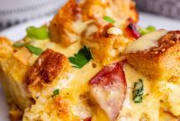 Brunch-Ready Overnight Eggs Benedict Bake