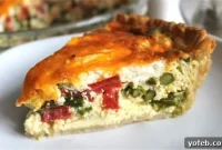 Sun-Kissed Tomato and Asparagus Quiche with Creamy Chèvre