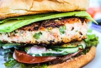 Umami Salmon Patties with Wasabi Cream