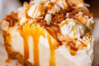 Luscious Caramel Swirled Coconut Cream Pie