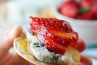 Honey-Drizzled Bleu Cheese Strawberry Jewels