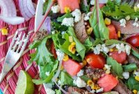 Grilled Steak and Watermelon Salad with Zesty Lime-Corn Vinaigrette