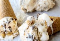 Nutella-Swirled Vanilla Ice Cream with Peanut Butter Cup Chunks