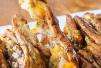 Golden Peach Pull-Apart Bread with Sticky Caramel