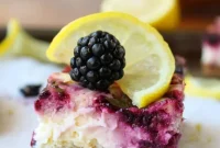 Zesty Lemon Blackberry Squares