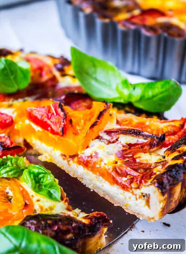 Tangy Blue Cheese and Sweet Tomato Tart 4 Ingredients laid out for making a delicious Tomato Tart recipe