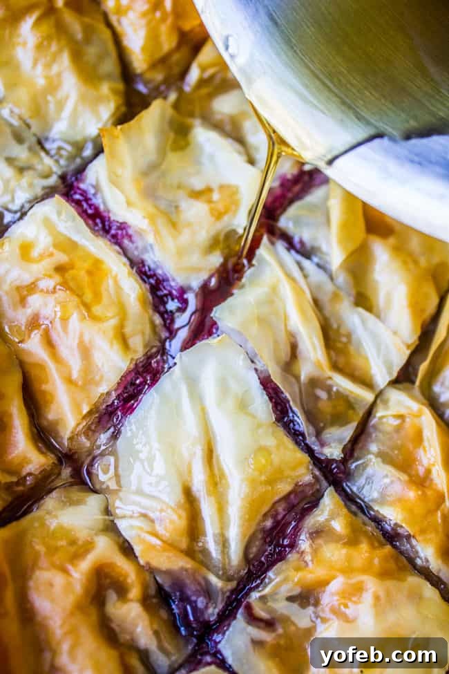 Decadent Berry Cheesecake Baklava 3 Delicious Berry Cheesecake Baklava with a golden crust
