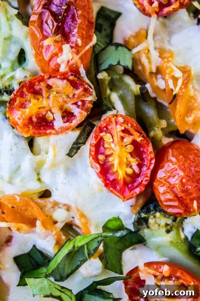 Sun Kissed Tomato Basil Bake 3 summer veggie pasta bake.
