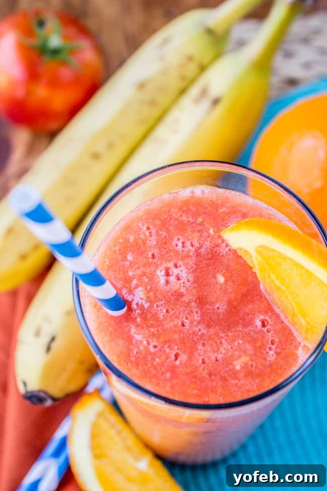 Sun-Kissed Watermelon Orange Smoothie 4 Orange Watermelon Sunshine Smoothie from The Food Charlatan