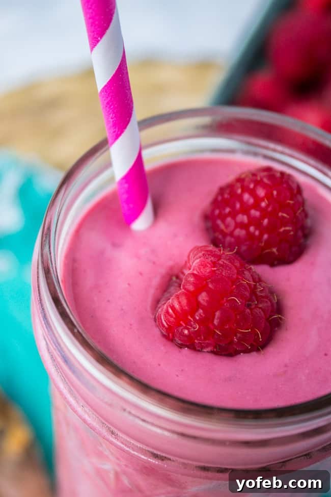 Sun-Kissed Watermelon Orange Smoothie 9 Raspberry Peanut Butter Smoothie from The Food Charlatan