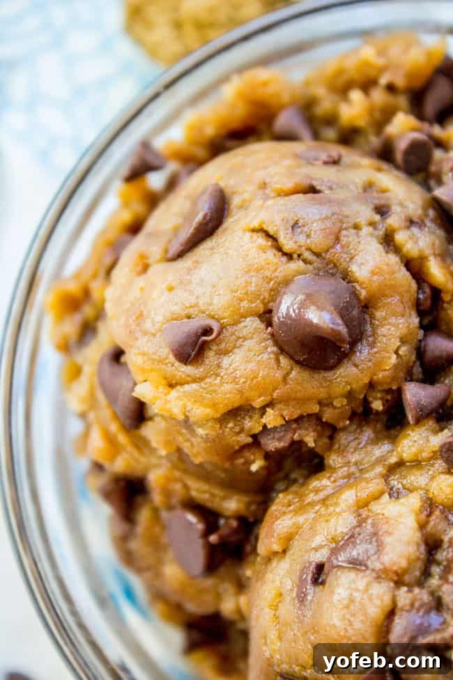 Ready-to-Eat Brown Butter Cookie Dough 4 Homemade Edible Egg-free Brown Butter Cookie Dough ready to be enjoyed