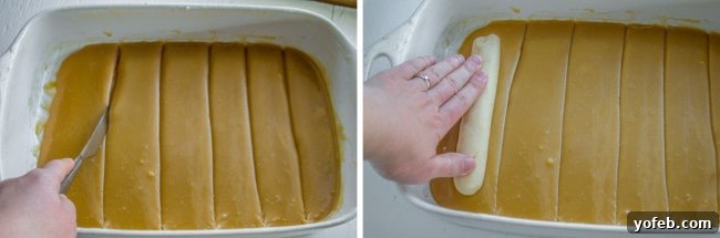 Gourmet Caramel Pecan Nougat Rolls 15 Caramel layer sliced into strips