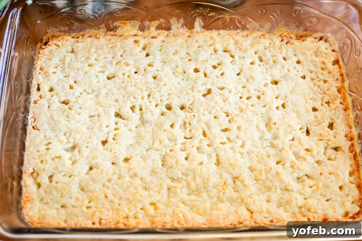 Seriously Zesty Lemon Bars My Absolute Best 12 baked shortbread crust in a clear glass pan.