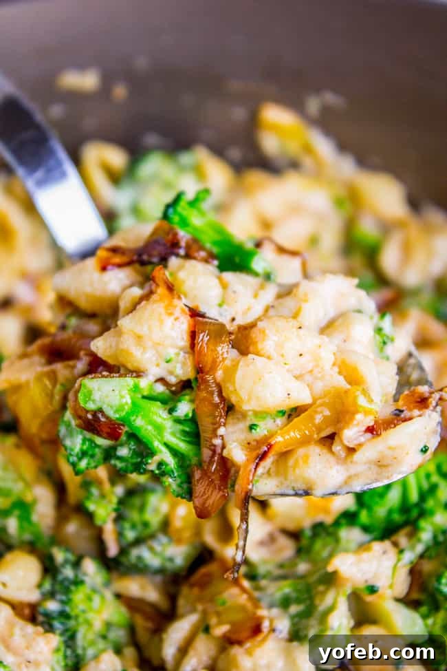 Sweet Caramelized Onion and Tender Broccoli Mac and Cheese 4 Mac and Cheese with Caramelized Onions and Broccoli from The Food Charlatan