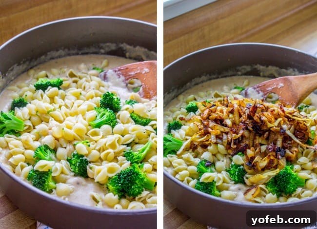 Sweet Caramelized Onion and Tender Broccoli Mac and Cheese 9 Mac and Cheese with Caramelized Onions and Broccoli from The Food Charlatan