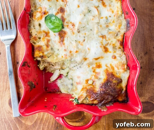 Creamy Chicken Pesto Lasagna 10 The vibrant green pesto sauce, a key ingredient in this chicken lasagna