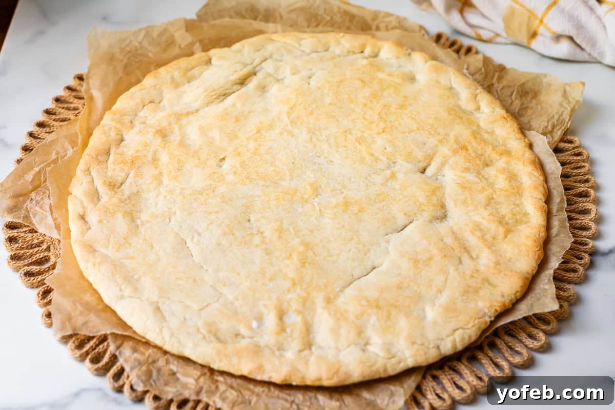 Pillowy Sugar Cookie Fruit Pizza Delight 14 A perfectly baked, circular sugar cookie crust on parchment paper, displaying a light golden finish, ready for frosting.