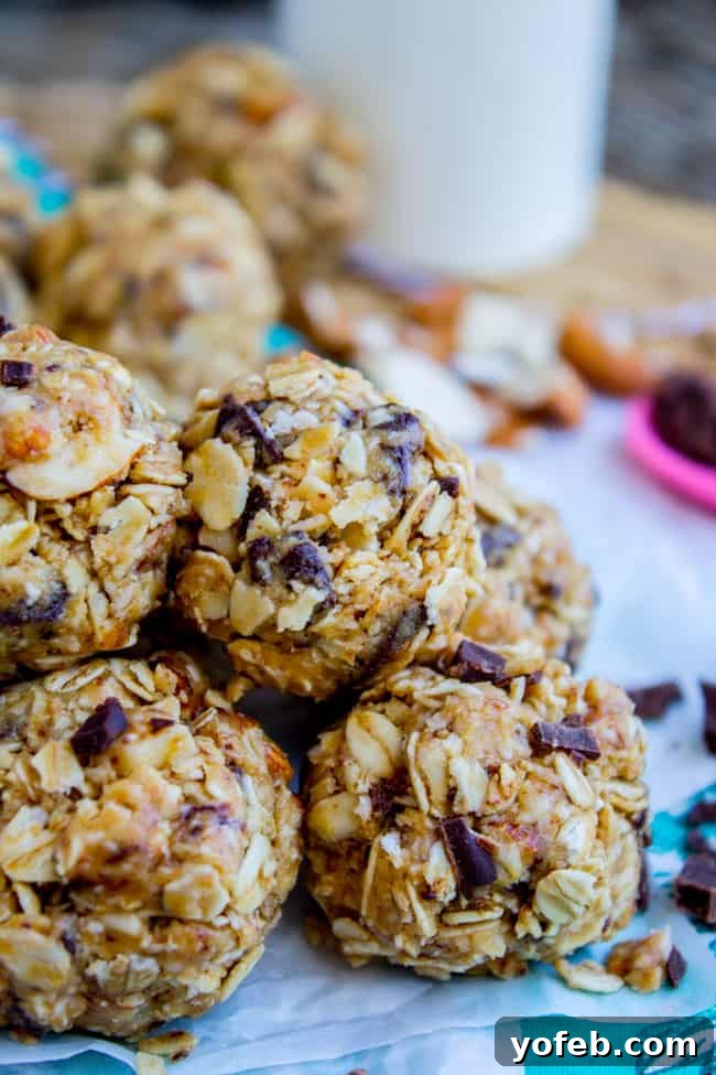 Easy No Bake Peanut Butter Oatmeal Energy Balls 3 No Bake Peanut Butter Oatmeal Energy Bites from The Food Charlatan