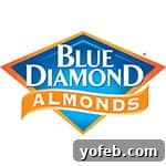 Golden Almond Chicken and Zesty Pesto Pasta 14 Blue Diamond Almonds Logo
