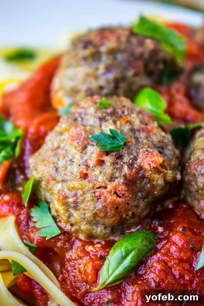 Zesty Pepperoni Meatballs 3 Close-up of freshly cooked Pepperoni Meatballs