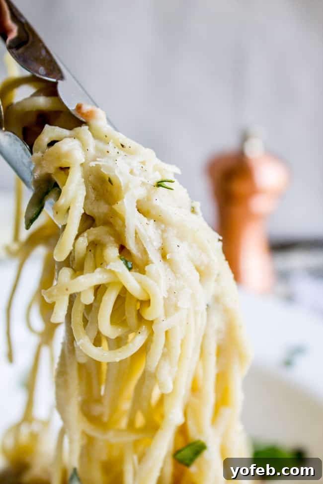 Silky Cauliflower Alfredo 2 Creamy Caulifredo Sauce (Cauliflower Alfredo Sauce) from The Food Charlatan