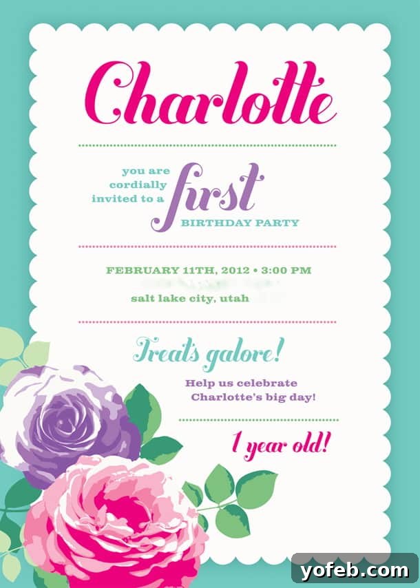 Charlotte's Birthday Invitation Custom Charlotte Birthday Invitations