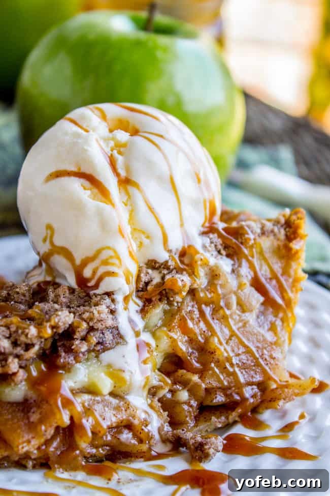 Spiced Apple Custard Pie with Cinnamon Streusel 11 Whole Apple Custard Pie with Cinnamon Streusel, ready to be sliced