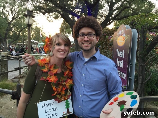 Spiced Apple Custard Pie with Cinnamon Streusel 5 Eric dressed as Bob Ross at Disneyland Halloween party